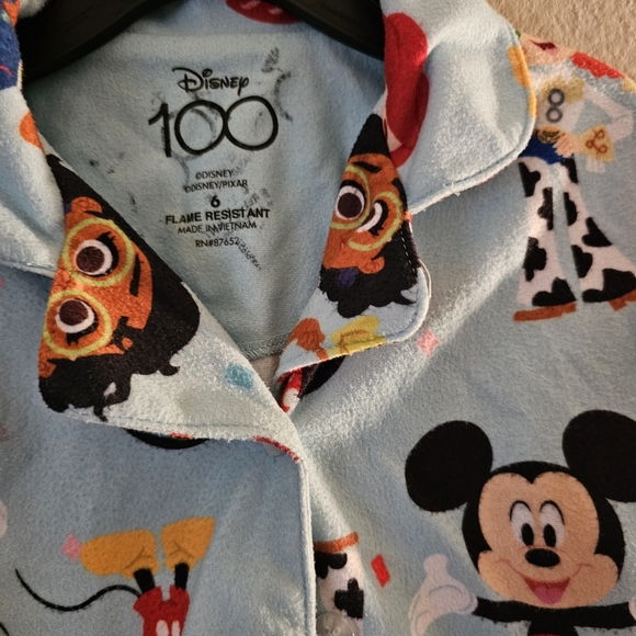 Disney Kids Pajama Set - Light Blue with Character Design - Picture 4 of 7